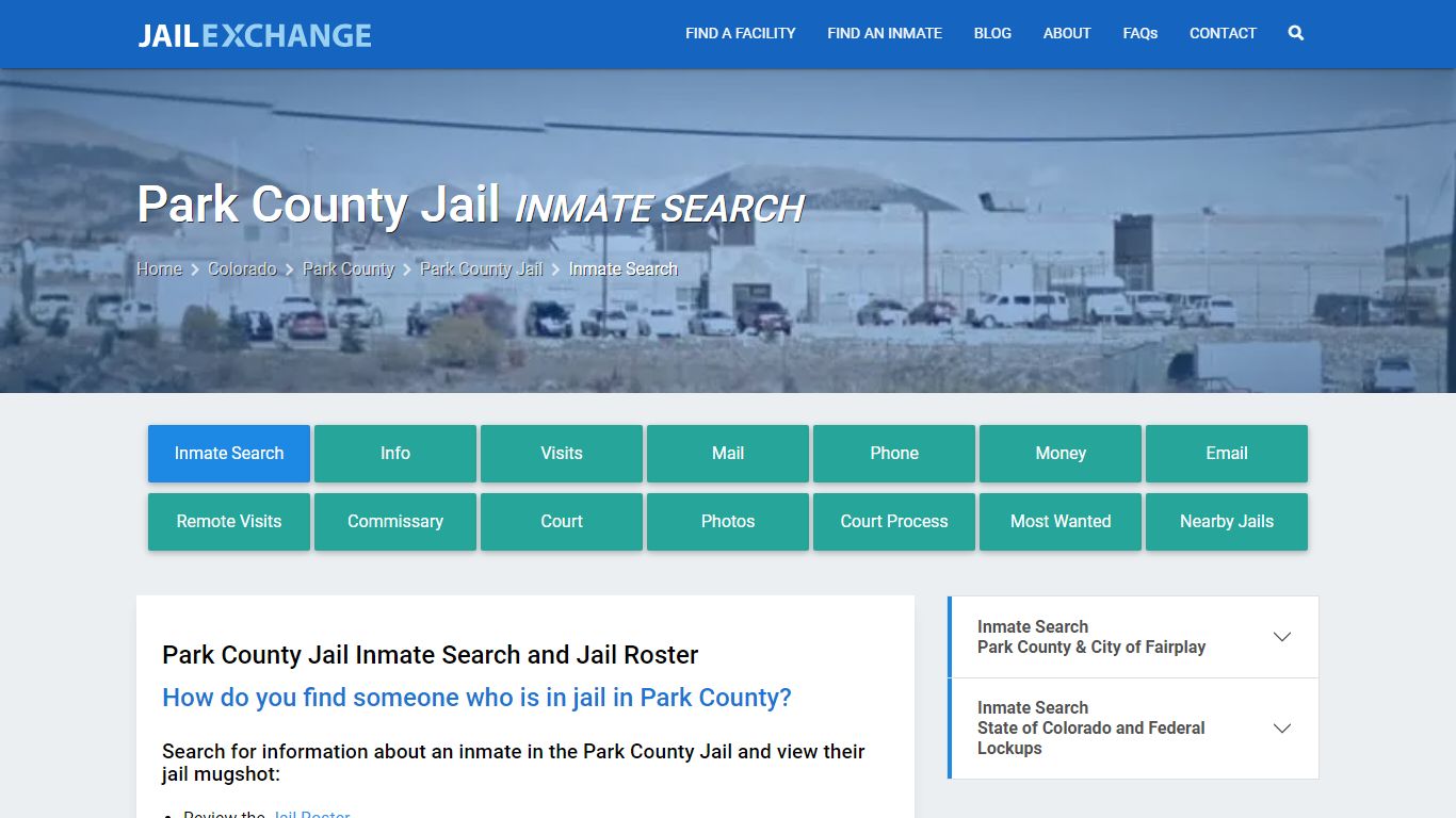 Inmate Search: Roster & Mugshots - Park County Jail, CO